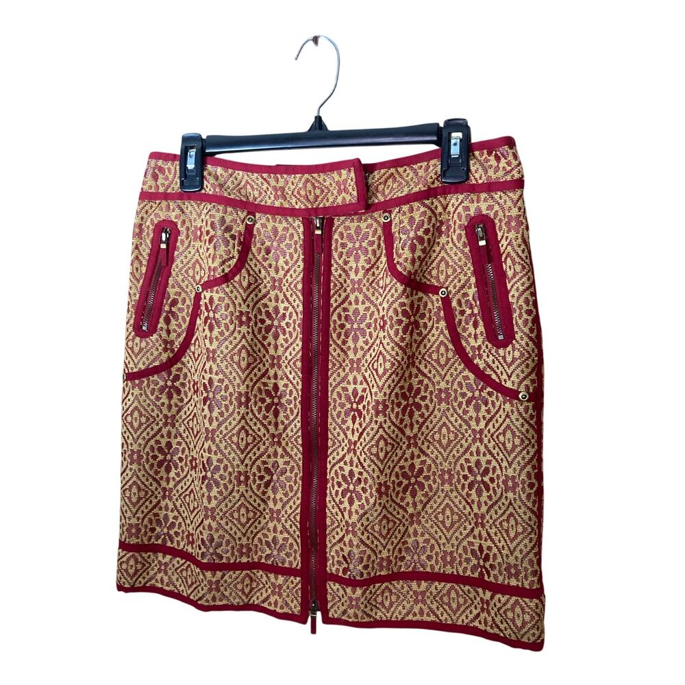 Etcetera Tapestry Brocade Mini with Red Accent Trim Size 6